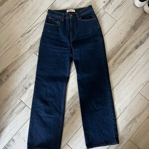 Abercrombie & Fitch Women's High Rise Jeans - Dark Blue